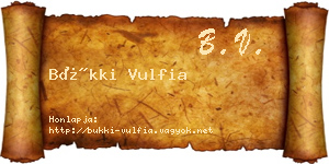 Bükki Vulfia névjegykártya